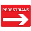 Pedestrians Right Arrow Sign
