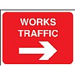 Works Traffic Right Arrow Sign