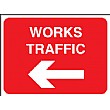 Works Traffic Left Arrow Sign