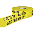 Caution Gas Pipe Below Underground Tape
