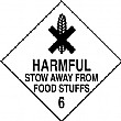 Harmful Stow Away From Food Stuffs Hazchem And Transport Labels