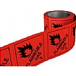 Flammable Gas Hazchem Labels On A Roll