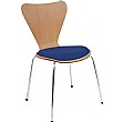 Bistro Stacking Chair With Upholstered Seat