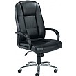 Keno Chrome Leather Manager Chair