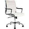 Polar White Leather Look Swivel Chair