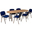D-End Meeting Table & 6 Tamar Chairs