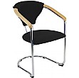 Kelly Chrome Armchair Black