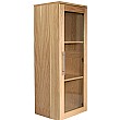 Oakwood Narrow Glazed Bookcase