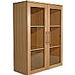 Oakwood Wide Glazed Bookcase
