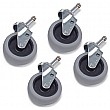 Numatic Set Of 4 100mm Grey Tyred Castors 628425