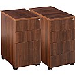 Malbec Walnut Mobile Pedestals