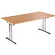 Rectangular Chrome Folding Table
