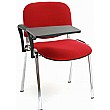 ISO Chrome Conference Chair With Tablet Red