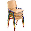 Lifestyle Colour Frame Stacking Chair (Pack of 4)
