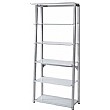 Flatline Frosted Glass 5 Shelf Wide Bookcase