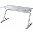 Flatline Frosted Glass Rectangular Z Frame Desks