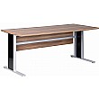Studio Office Rectangular C-Leg Desks Walnut