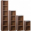 Studio Office Narrow Bookcases Walnut