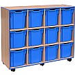 Coloured Edge 12 Tray Jumbo Storage Unit