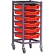 Gratnells Single Column 6 Tray Storage Trolley