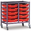 Gratnells Double Column 10 Tray Storage Trolley