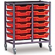 Gratnells Double Column 12 Tray Storage Trolley
