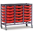 Gratnells Triple Column 18 Tray Storage Trolley