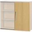 Facts Beech Cube Bookcase With Sliding Door
