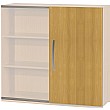 Facts Cherry Cube Bookcase With Sliding Door