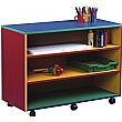 Multi Coloured Mobile Open Storage Unit