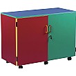 Multi Coloured Mobile Storage Cupboard