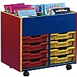 Multi Coloured 8 Tray Shallow Mobile Kinderbox