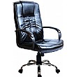 Turin Chrome Leather Manager Chair