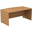 Alpha Plus Panel End Bow Front Rectangular Desk
