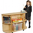 2 Shelf Curved Bookcase