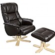 Illinois Leather Recliner Black