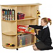 3 Shelf Curved Bookcase