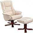 Illinois Leather Recliner Cream