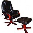 Georgia Leather Recliner Dark Mocha