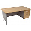 Opus H-Leg Rectangular Desk 2 Drawer