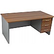 Omega Panel End Rectangular Desk With Single Fixed