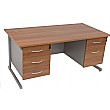 Omega Cantilever Rectangular Desk With Double Fixed Pedestals