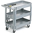 3 Tray Plastic Service Trolley