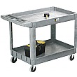 2 Tray Plastic Service Trolley