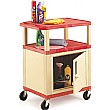 3 Shelf Trolley With Cabinet