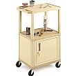 Tall 3 Shelf Trolley With Cabinet