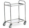 2 Shelf Stainless Steel Trolleys