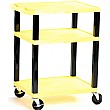 3 Shelf Service Trolleys With Coloured Shelves