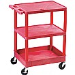Service Trolleys With Coloured Legs and Shelves
