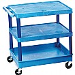 Service Trolleys With Coloured Legs and Shelves